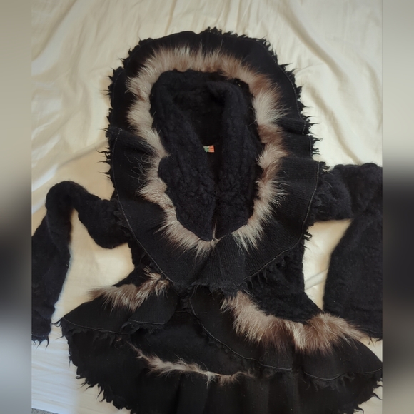 Roberta Scarpa Fox Fur Coat Size US 12/ Italy 46 Super Rare - Picture 7 of 15